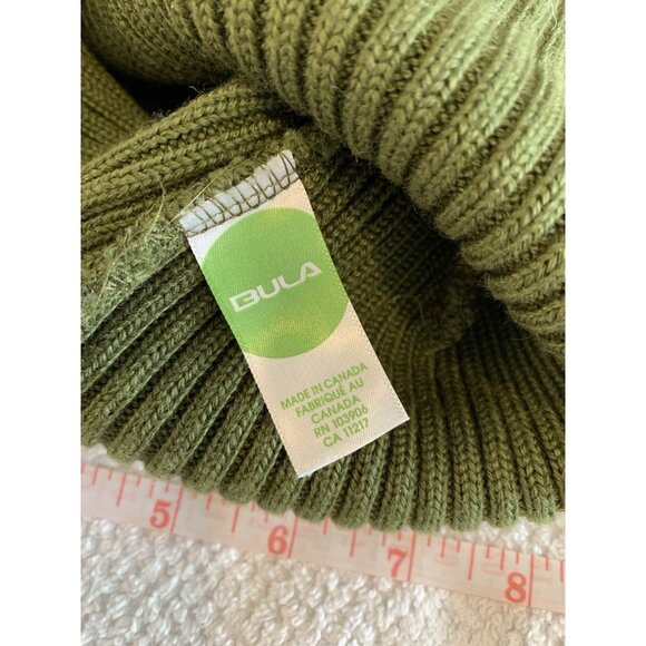 Bula Beanie Green Wool Hat Made In Canada - Picture 4 of 4